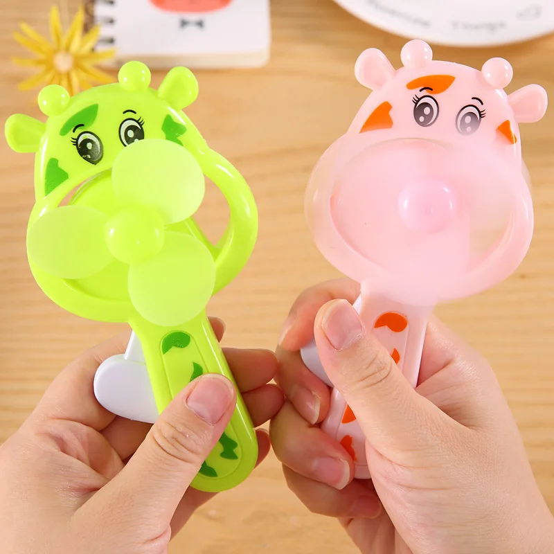 

10PCS Kids happy birthday party favor cute giveaway baby shower deer manual hand fan back to school gift for children