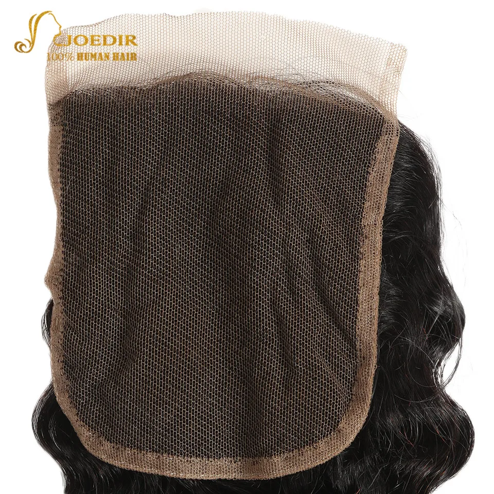 Joedir свободные глубокие волнистые пучки с закрытием бразильские человеческие волосы плетение пучки с кружевом Закрытие с волосами