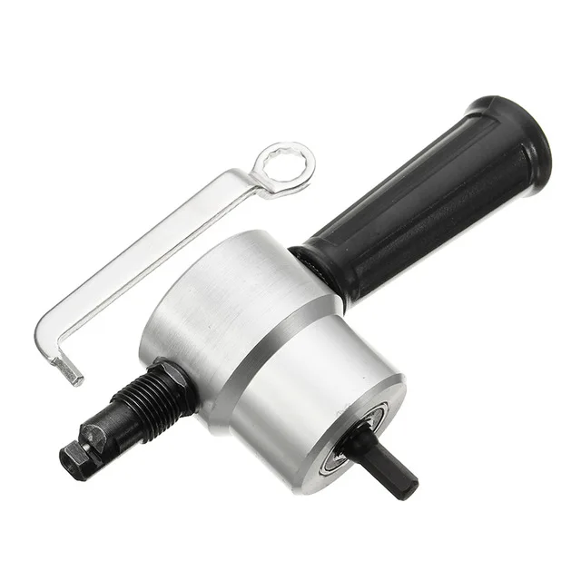 

Professional Nibble Metal Cutter Double Head Sheet Saw Cutter Tool Drill Attachment Free Cutting Tool