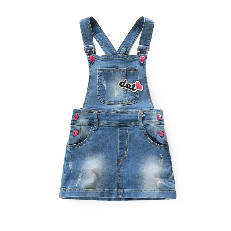 Spring 2019 spring autumn baby girls denim vest dress new baby girl