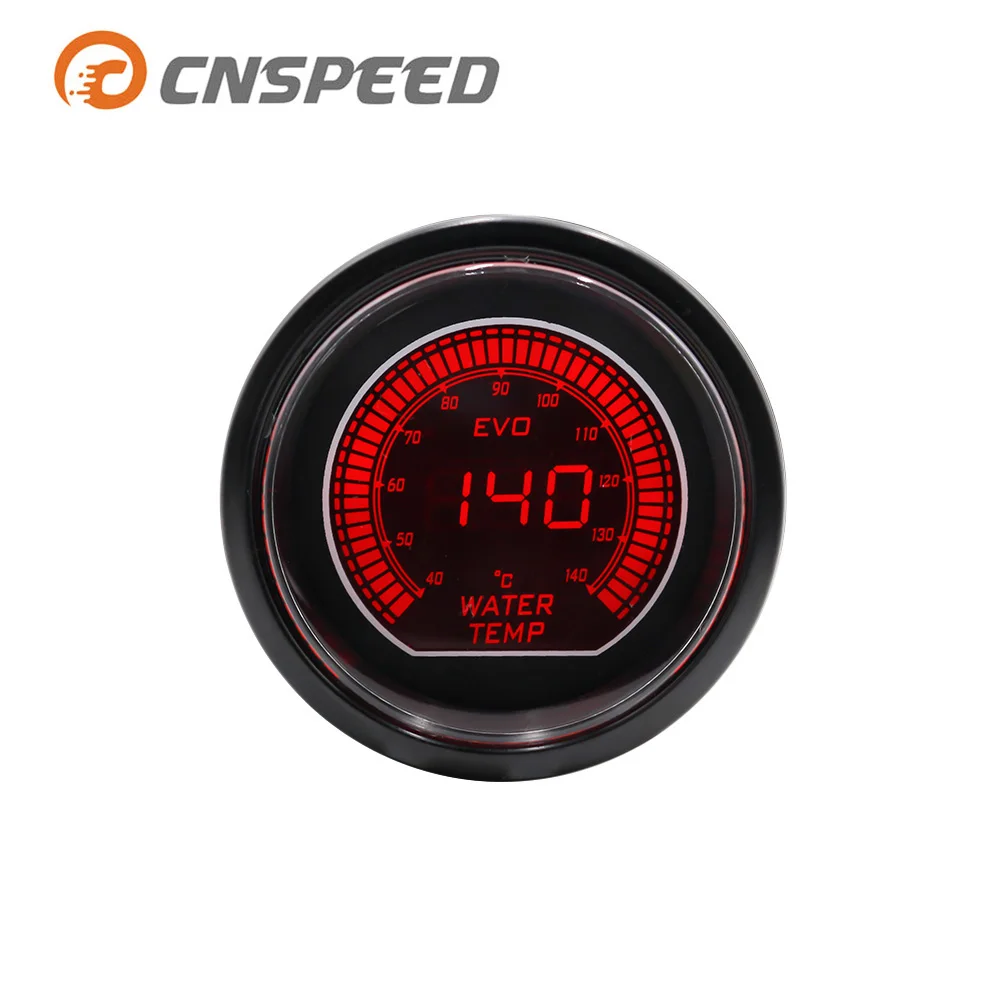 

CNSPEED 52mm 2-inch EVO LCD red/blue LED water temperature meter with sensor 40-140 degrees Celsius meter YC101032