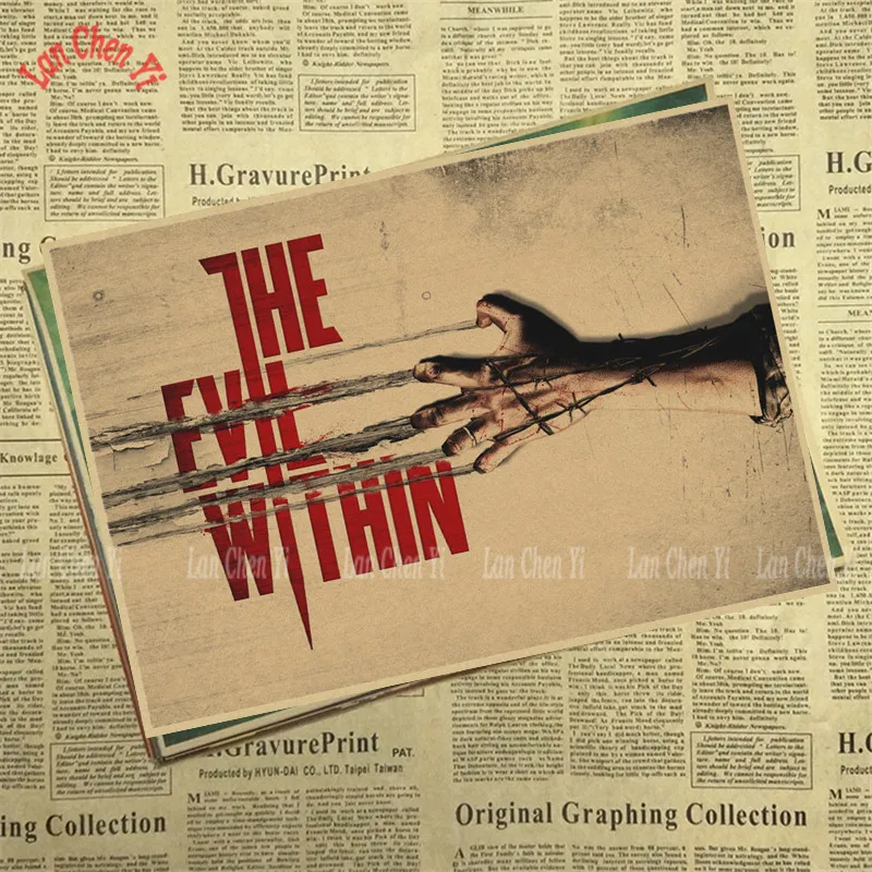 The Evil Within The Survival Horror Game плакат для кафе Креативные обои украшение интерьера