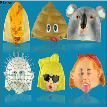 

Lady Gaga Party Halloween Latex Scary Mask Cosplay Costume Full Face Masks Woman Man Children Mask Anonymous Masquerade Clown