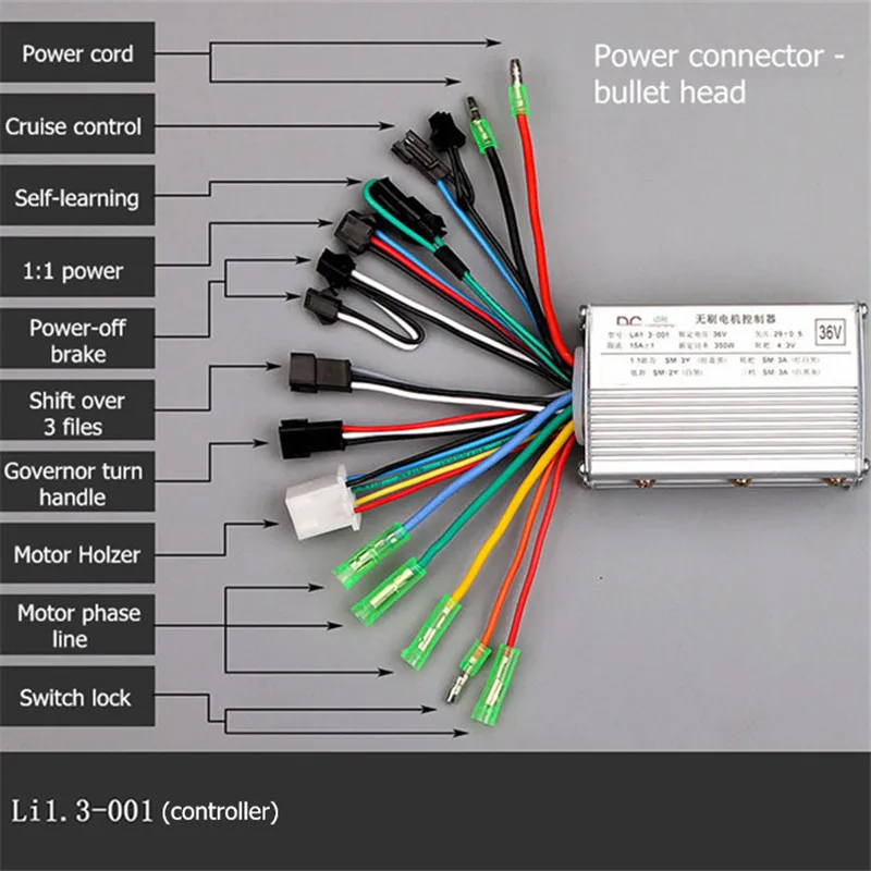 Electric vehicle lithium scooter brushless motor controller 24v/36v