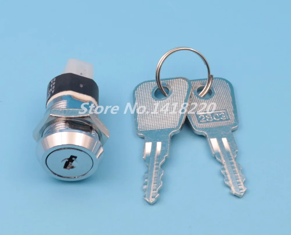 

Free shipping 1Pcs Metal 4Pin ON-OFF DPST 2Position A Series Electronic Lock Key Switch High Quality
