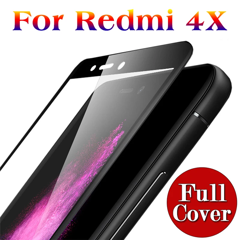 

Protective Glass Case On The For XIaomi Redmi 4x Tempered Glas xiomi redmi4x redmi4 redmi4a Screen Protector Full Cover 9H Films