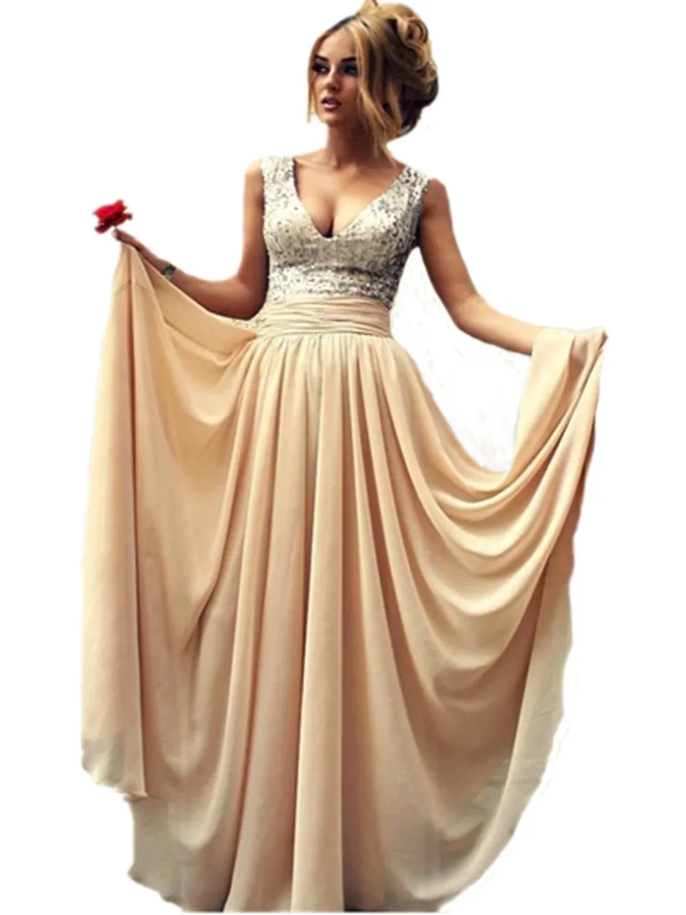 Wedding Champagne Colored Dresses online get cheap champagne colored dress aliexpress com alibaba long party evening elegant 2016 robe de soiree grande taille color dresses