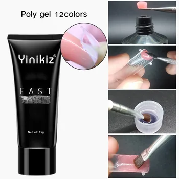 

YiniKiz Crystal manicure paper-free solid-state quick-drying model extended glue poly gel nail gel uv gel nail polish TSLM1
