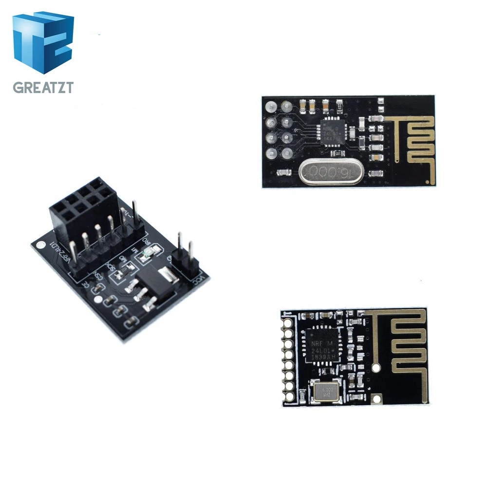 GREATZT For Arduino NRF24L01 Wireless Wifi Transceiver + 2.4GHz Antenna Module For Microcontroll