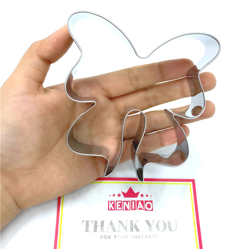Cookie Cutter Baking Mold Cookie Mould KENIAO Bow Ribbon 9.4 x 9.5 CM Baby Shower Biscuit Fondant Bread Sandwich Stainless Steel