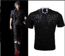 2017 Game Final Fantasy XV FF15 FFXV Noctis Lucis Caelum Mens Cosplay Skull Short Sleeve Cotton
