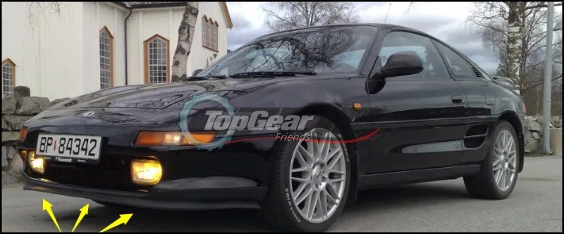 Для TOYOTA MR2 1984~ 2007 передний бампер для губ/спойлер для TopGear Friends Тюнинг автомобилей/TOPGEAR комплект кузова/юбка в полоску