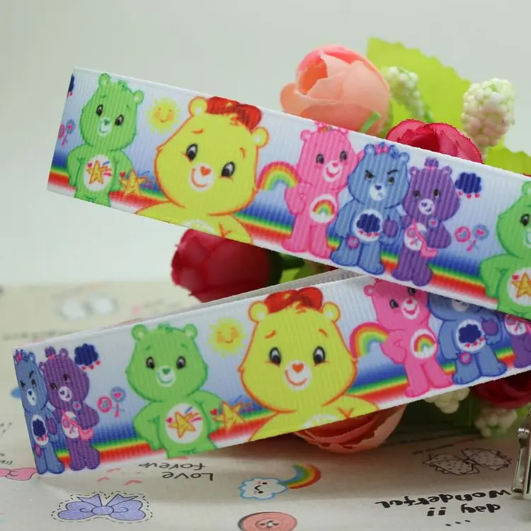 7/8 '' Care Bears мультфильм корсажная лента для волос с бантом diy вечерние украшения торговля OEM 22 мм B49