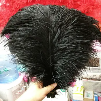 

Wholesale pretty 50pcs high quality 12-14inch/30-35cm black ostrich feathers Wedding Party Hotel Decoration