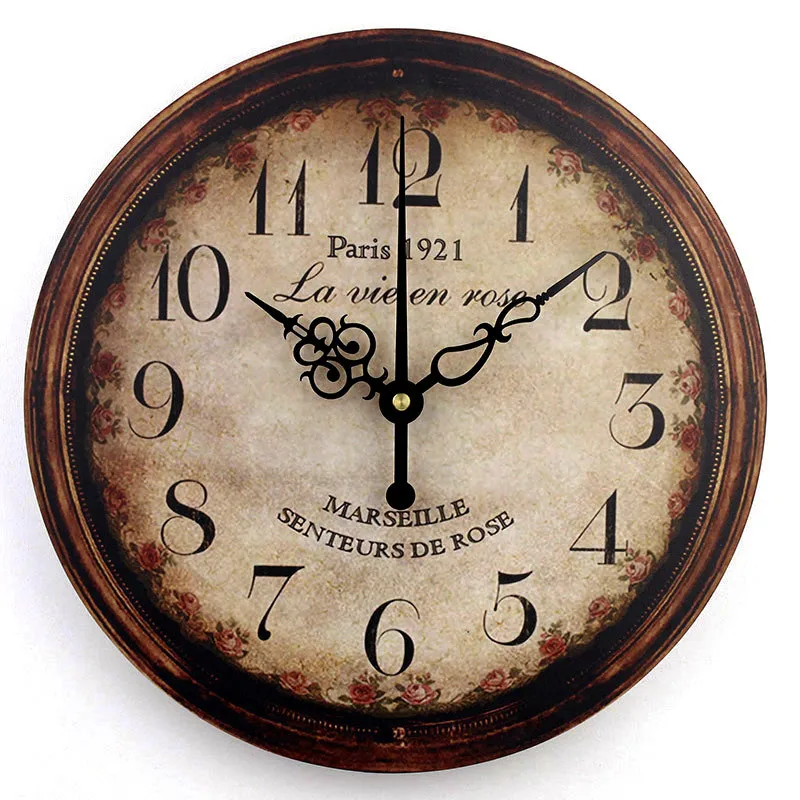 vintage large decorative wall clock home decor fashion silent 3d wall