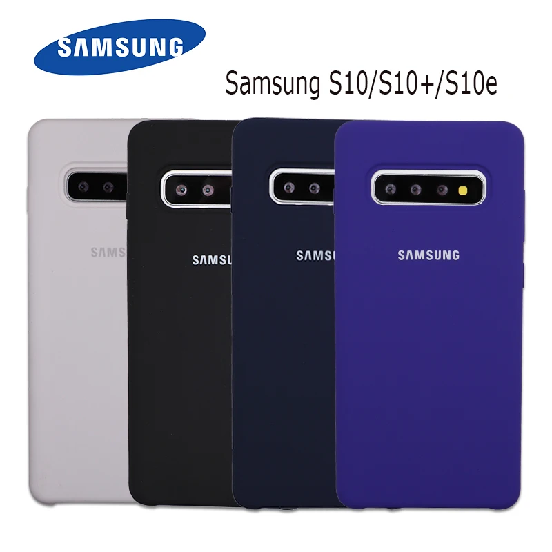 Оригинальный samsung Galaxy S10 плюс жидкость силиконовый чехол шелковистой мягкой