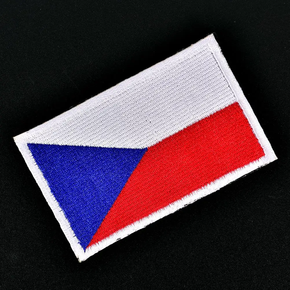 

Military Embroidery Tactical Czech Republic National Embroidered Flag Badges Patch For Clothing Backpack Armband