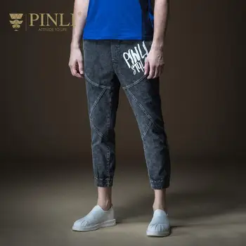 

2018 Sale Fake Designer Clothes Pinli Summer Hot New Men's Decorated Body Printed Bottom Jeans Nine-minute Pants B192116359