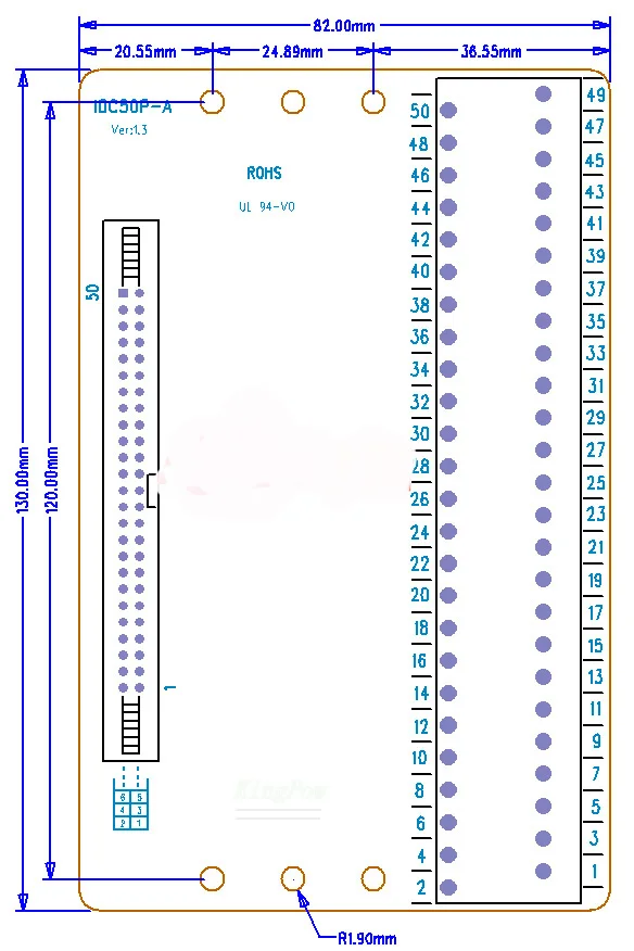 IDC 50 Pin IDC50P мужской клеммный блок Breakout PLC релейные терминалы DIN Rail монтажный адаптер разъем