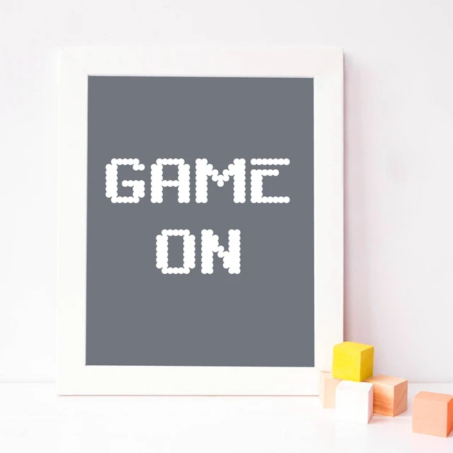 Gaming Minimalist Art Canvas Poster Painting Room Decorative Video Game