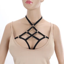 Нижнее бельё для девочек Для женщин бюстгальтер сексуальный Пастель Готический организм жгут Кейдж Бюстгальтер Harajuku Kawaii клетка бюстгальтер черный бондаж бюстгальтер нижнее белье