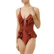 Одна деталь купальник женский Для женщин пуш-ап костюмы для девочек однотонное хлопковое пляжное платье Sierra Surfer