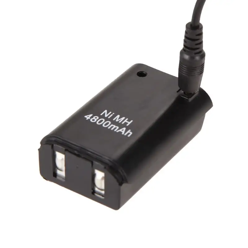 ALLOYSEED Замена 2 шт черный 4800mAh батареи+ usb зарядный кабель для XBOX360 беспроводной игровой ручки заряда батареи Newst