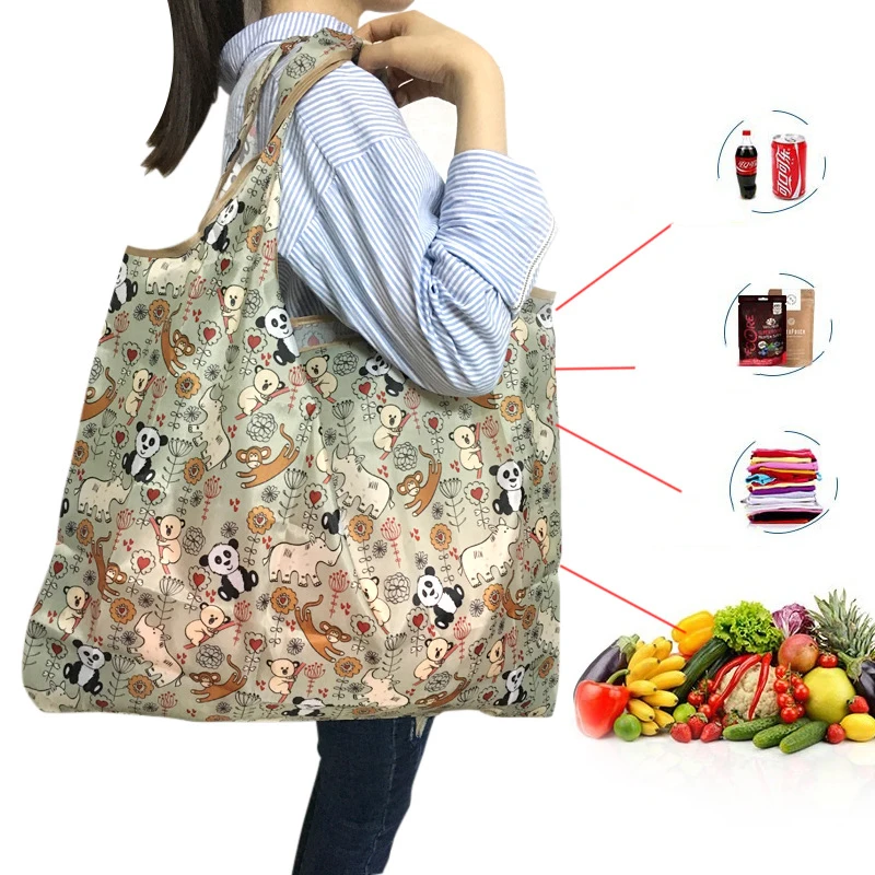 Reusable Foldable Shopping Bag Eco Floral Tote Handbag Convenient Storage Bags Large Capacity Portable Shoulder Bags Reusable Foldable Shopping Bag Eco Floral Tote Handbag Convenient Storage Bags Large Capacity Portable Shoulder Bags