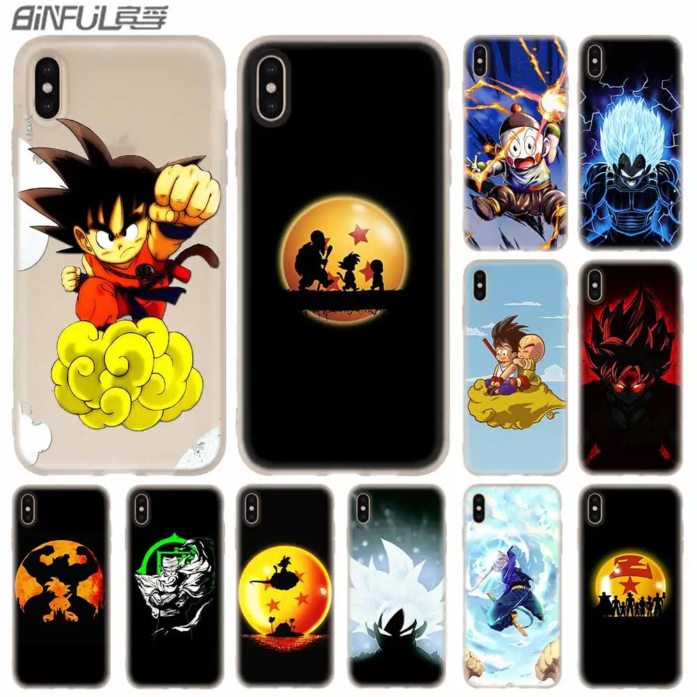 

Cases Silicone soft Cover for iPhone 11 Pro X XS Max XR 6 6S 7 8 Plus 5 4S SE DBZ Dragon ball anime