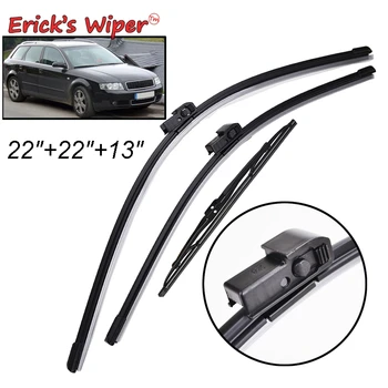 

Erick's LHD Wiper Front Rear Wiper Blades Set For Audi A4 B6 8E/8H Estate October 2000 - Nove 2003 Windshield 22"+22"+13"