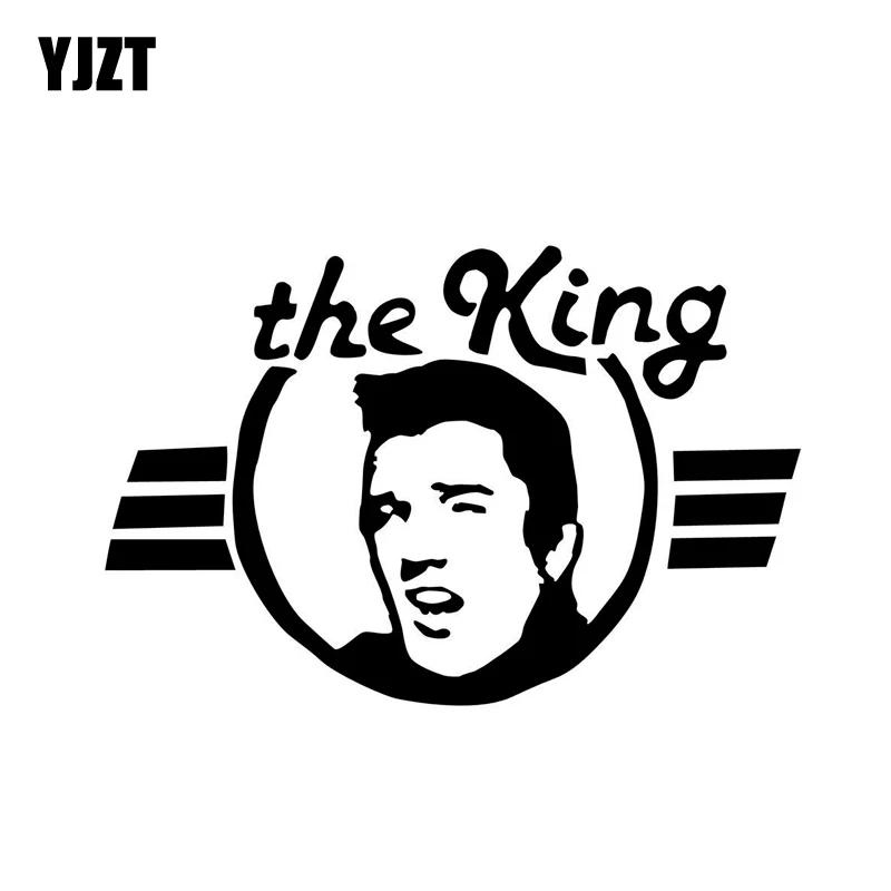 YJZT 14 6 см * 9 7 ELVIS PRESLEY &quotTHE KING&quot виниловая наклейка на автомобиль