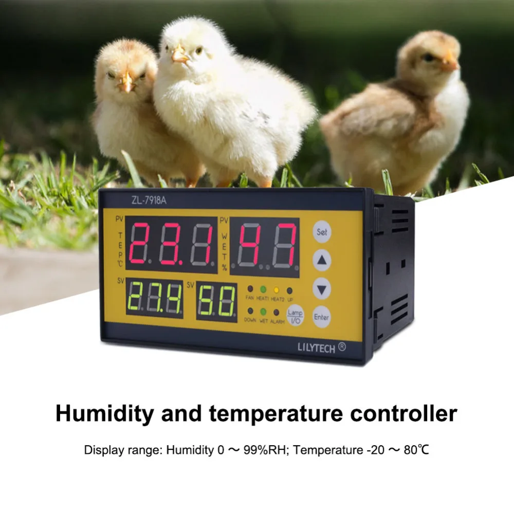 ZL 7918A AC100240V Temperature and Humidity Controller for Poultry Egg