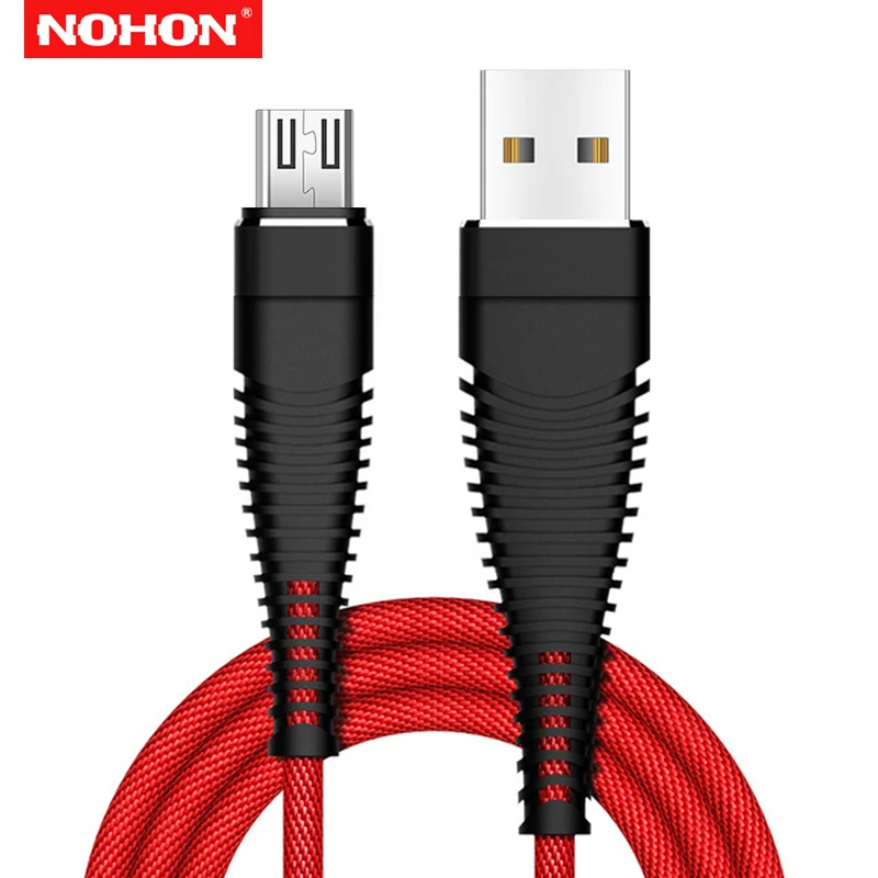 NOHON 3 м Micro usb кабель для зарядки и передачи данных для Redmi 5 Plus 6 6A Note 4X 5A samsung S6 S7 Edge LG G3 Android телефон быстрое зарядное устройство провод