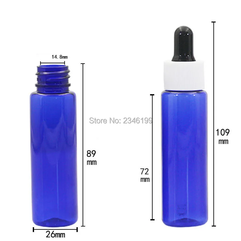 30ml Plastic Bottle Empty Dropper Bottle Essence Essential Oil Container Cosmetic Container Black Dropper White Bottle (7)