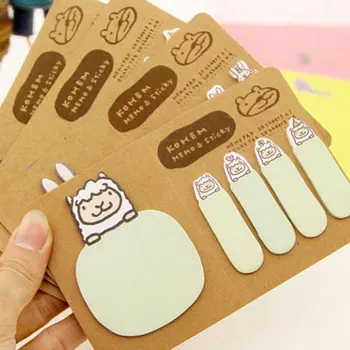 

Sticky Notes Book Paper Sticker Bookmark Stick New Cute for Kawaii Animal Korean Rabbit Sheep Stationery Memo Pad