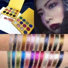 12 цветов Палитра теней для век мерцающий блеск металлик высокий пигмент прессованные тени для век Палитра длительной пудры