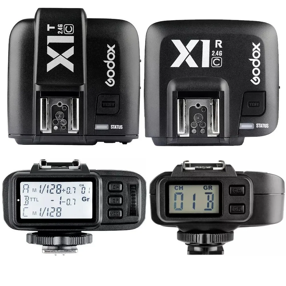 Godox X1C 2,4G E-TTL Беспроводная вспышка+ три приемника Набор для Canon+ 3 подарка