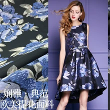 140 см осенне зимняя обувь модное платье Пышная юбка Тренч можная жаккардовая ткань атласные цветы старший Заказная ткань