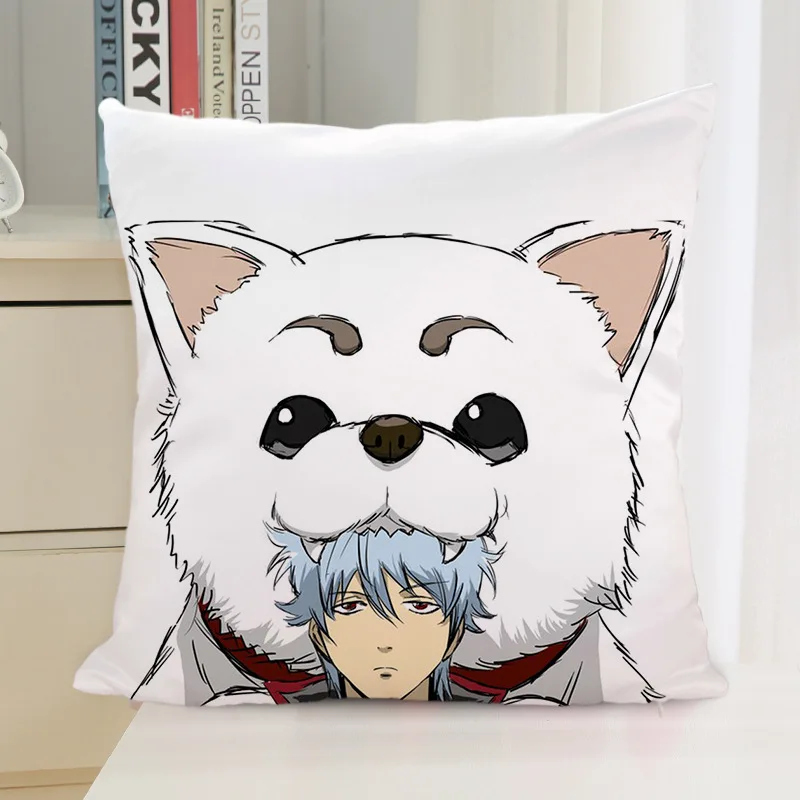 Квадратная наволочка японского аниме Серебряная душа gintama декоративная для