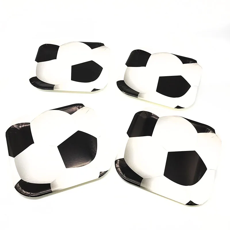 

10pcs/lot Football dishes plates baby shower Football theme disposable plates birthday party supplies Football square plates