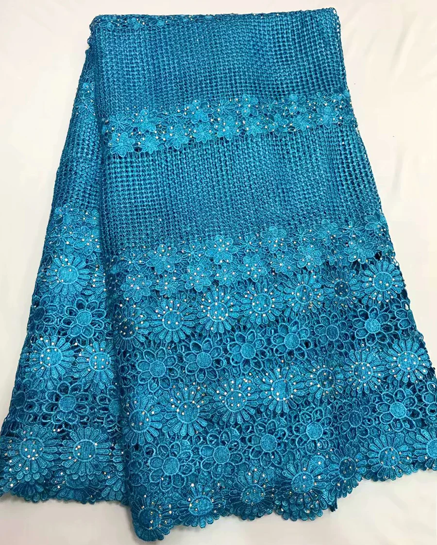 

2018 embroidered High Quality Guipure Lace Nigerian Lace Fabrics Water Soluble African Lace Fabric For Wedding Dress
