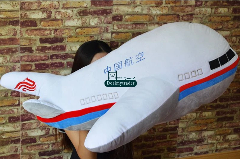 Dorimytrader 95cm Large Soft Cute Simulated Cartoon Airplane Toy 37'' Big Stuffed Aircraft Doll Pillow Gift for Kids DY61549(12)