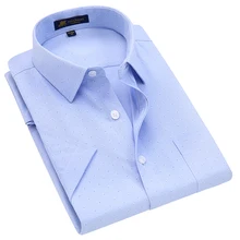 Мужская рубашка с коротким рукавом, Классический крой, «Оксфорд» с принтом, рубашка с передним карманом, Высококачественная тонкая повседневная одежда, Прямая с фабрики