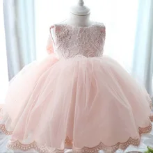 Для малышей платье принцессы для девочек детское праздничное платье От 0 до 9 лет для маленьких девочек Костюмы Рождество кружевное платье для маленьких девочек
