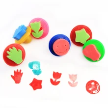 6 шт./компл. креативные Детские губки кисти Дети живопись граффити игрушки пластиковая ручка Рисование кисти игрушки для рисования подарки