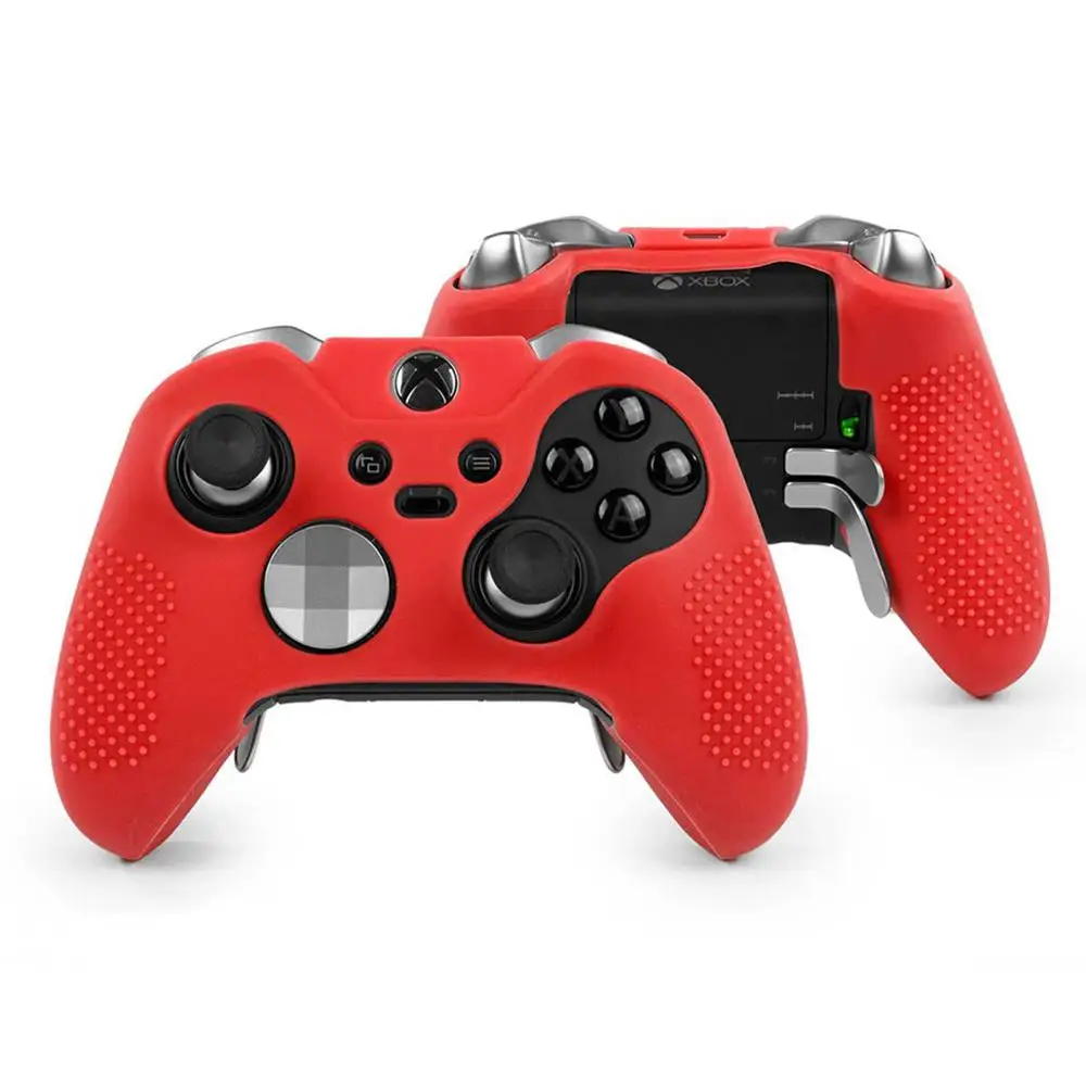 SOONHUA силиконовый мягкий защитный чехол для геймпада, чехол для джойстика премиум-класса, защитная крышка для Xbox One Elite контроллер - Цвет: Красный