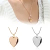 1 Pc Heart Shaped Friend Photo Picture Frame Locket Pendant for Necklace Romantic Fashion Jewelry Nice Gift ► Photo 2/6