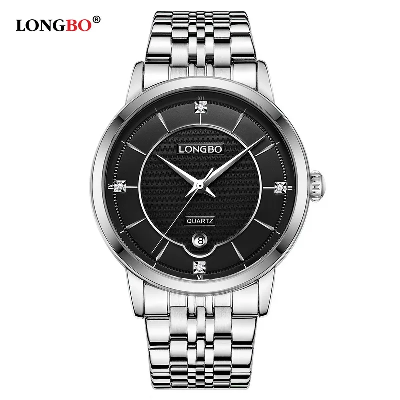 

LONGBO 2020 NEW Brand Fashion Business Stainless Steel Quartz Watches Date Calendar Wristwatches Analog Couples Watches 5023