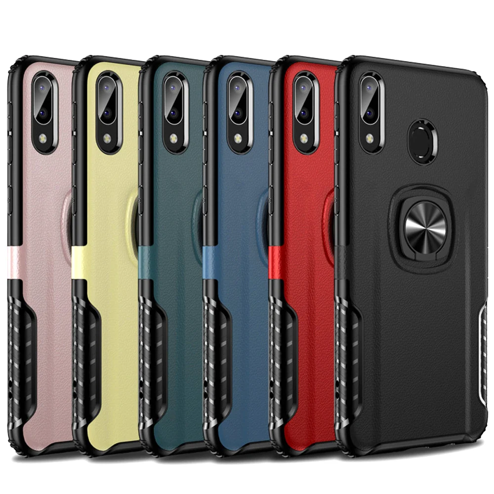 Металлический чехол для Samsung A30 A40 A50 M20 M10 с кольцом-держателем пальцев Galaxy