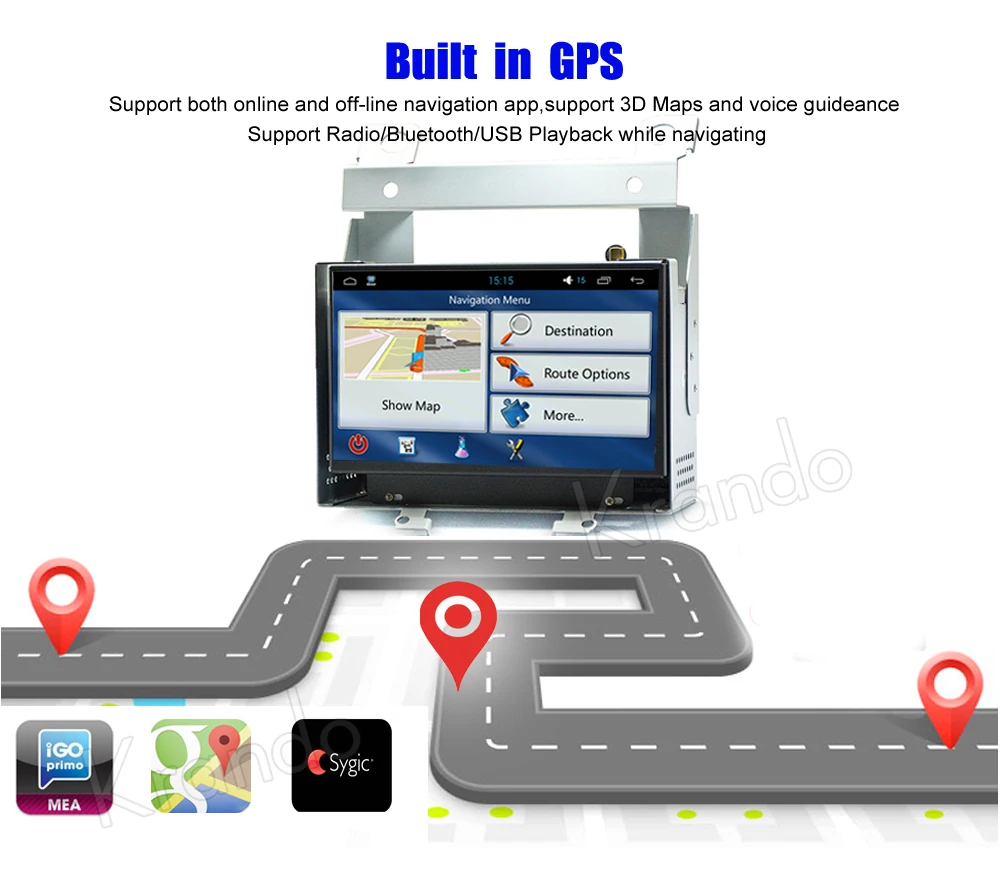 Krando land rover freelander Android car radio gps navigation multimedia system  (4)